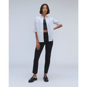 Everlane The Original Cheeky Jean Coal High Rise Organic Cotton Size 26 Crop NWT